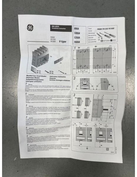 Generator set General Electric FK1600 Circuit breaker / hoofdschakelaar NEW!: picture 7