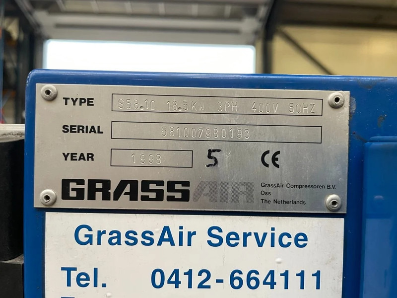 Grassair S58.10 Elektrische Schroefcompressor 18.5 kW 2500 L / min 10 Bar - Air compressor: picture 4 Grassair S58.10 Elektrische Schroefcompressor 18.5 kW 2500 L / min 10 Bar - Air compressor: picture 4