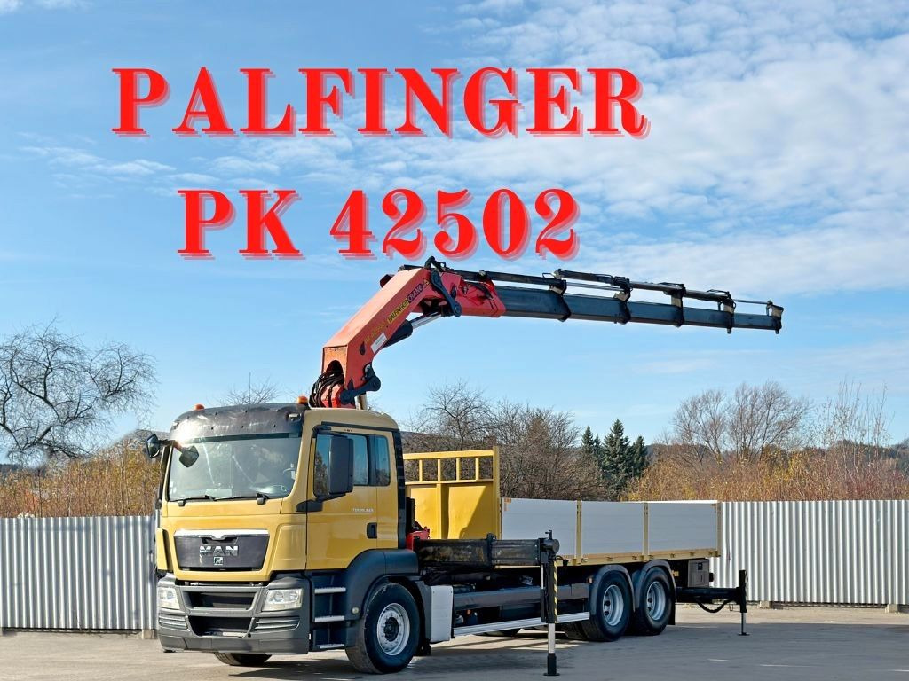 MAN TGS 28.440 Pritsche 6,55* PALFINGER PK 4502 - Crane truck: picture 1 MAN TGS 28.440 Pritsche 6,55* PALFINGER PK 4502 - Crane truck: picture 1