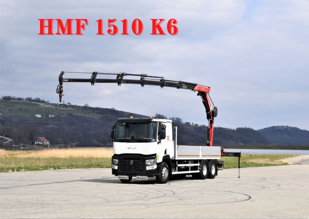 Renault C 460 * HMF 1510 K6 + FUNK * 6x4 Renault C 460 * HMF 1510 K6 + FUNK * 6x4 - Crane truck, Dropside/ Flatbed truck: picture 1 Renault C 460 * HMF 1510 K6 + FUNK * 6x4 Renault C 460 * HMF 1510 K6 + FUNK * 6x4 - Crane truck, Dropside/ Flatbed truck: picture 1