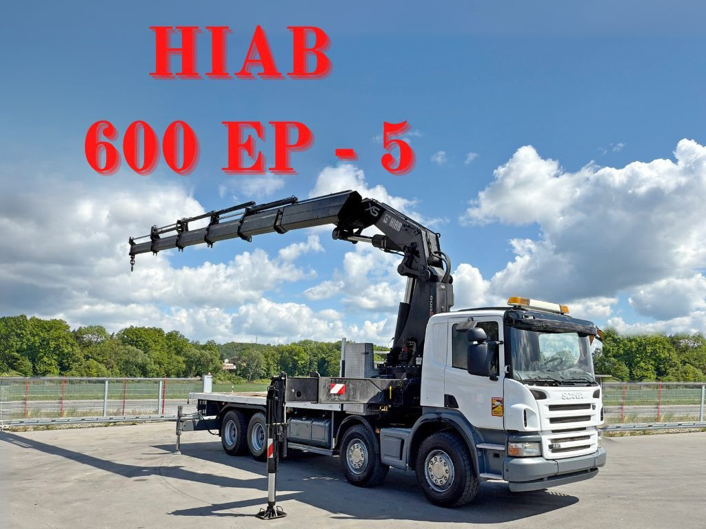 Scania P 420* PLATFORM 6,80m * HIAB 600 EP-5/FUNK * 8x4 - Crane truck: picture 1 Scania P 420* PLATFORM 6,80m * HIAB 600 EP-5/FUNK * 8x4 - Crane truck: picture 1