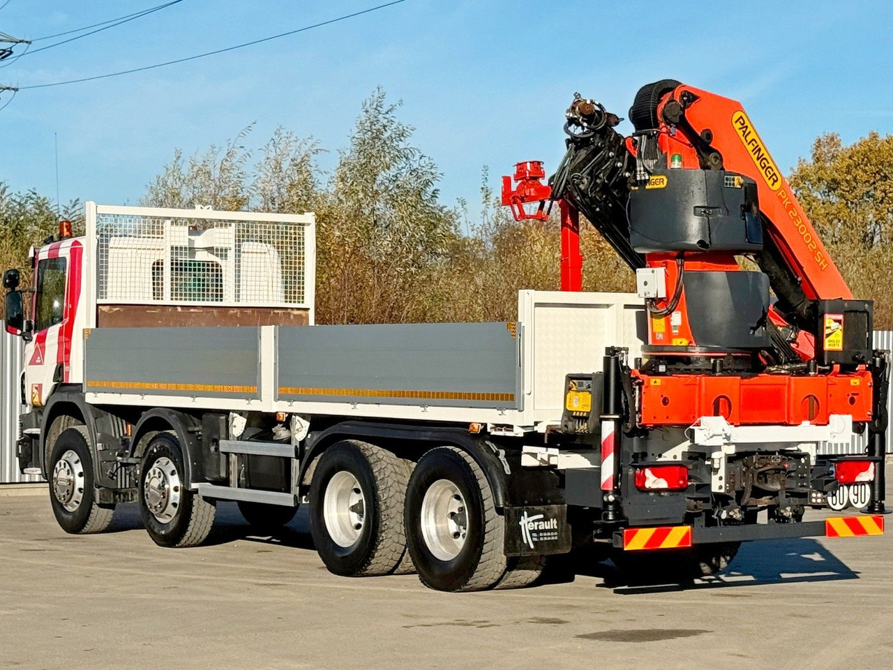 Crane truck Scania P 450* PRITSCHE 6,90m * PK 23002- SH C FUNK *8x4: picture 6