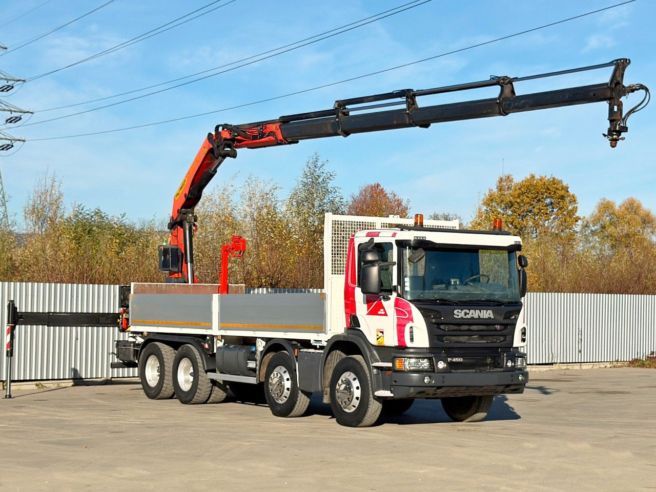 Scania P 450* PRITSCHE 6,90m * PK 23002- SH C FUNK *8x4 - Crane truck: picture 2 Scania P 450* PRITSCHE 6,90m * PK 23002- SH C FUNK *8x4 - Crane truck: picture 2