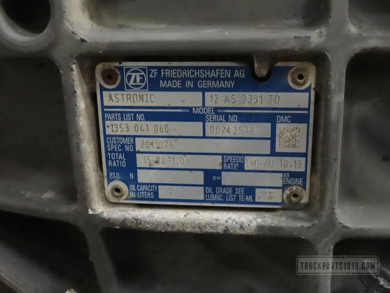 DAF 2011076 Versnellingsbak 12AS2331TD+IT3 - Gearbox for Truck: picture 3 DAF 2011076 Versnellingsbak 12AS2331TD+IT3 - Gearbox for Truck: picture 3