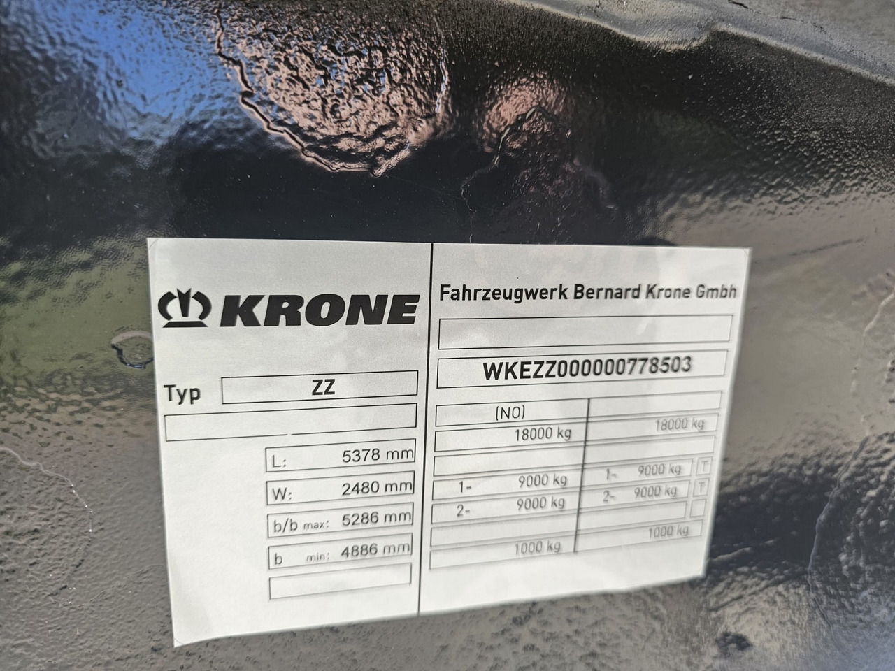 Dolly trailers Krone ZZ 18 With LZV Approval: picture 12