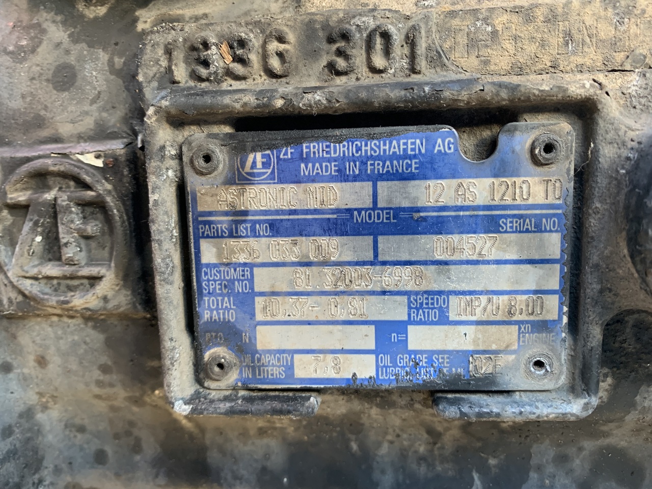 12AS1210TO MAN TGL - Gearbox for Truck: picture 2 12AS1210TO MAN TGL - Gearbox for Truck: picture 2