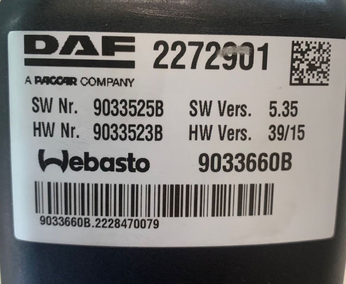 DAF STANDKACHEL THERMO TOP PRO 38 2272901 - Blower motor for Truck: picture 5 DAF STANDKACHEL THERMO TOP PRO 38 2272901 - Blower motor for Truck: picture 5