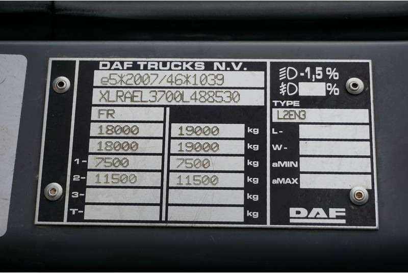 Dropside/ Flatbed truck, Crane truck DAF LF / 260 / ACC / SKRZYNIOWY + HDS / HYVA HC-183 / PILOT / ROTATO: picture 11