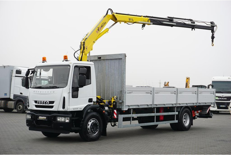 Iveco EUROCARGO / 180E25 / SKRZYNIOWY + HDS + WINDA / HYVA 911 / ROTAT - Dropside/ Flatbed truck, Crane truck: picture 2 Iveco EUROCARGO / 180E25 / SKRZYNIOWY + HDS + WINDA / HYVA 911 / ROTAT - Dropside/ Flatbed truck, Crane truck: picture 2