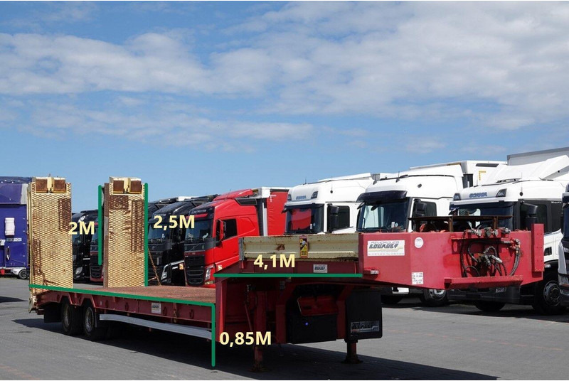 Louault LAWETA NISKOPODWOZIOWA / NAJAZDY HYDRAULICZNE / WCIĄGARKA / 2 OS - Low loader semi-trailer: picture 2 Louault LAWETA NISKOPODWOZIOWA / NAJAZDY HYDRAULICZNE / WCIĄGARKA / 2 OS - Low loader semi-trailer: picture 2