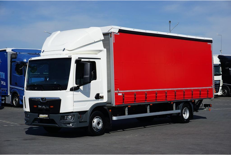MAN TGL / 12.190 / E 6 / FIRANKA + WINDA / ŁAD. 6 525 KG / 16 PALET - Curtainsider truck: picture 1 MAN TGL / 12.190 / E 6 / FIRANKA + WINDA / ŁAD. 6 525 KG / 16 PALET - Curtainsider truck: picture 1