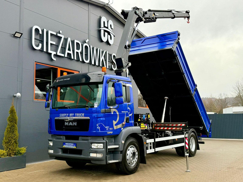 MAN TGM TGL TGS 18.250 // wywrotka 3-S + HDS HMF 1420 - K2 // bu - Tipper, Crane truck: picture 1 MAN TGM TGL TGS 18.250 // wywrotka 3-S + HDS HMF 1420 - K2 // bu - Tipper, Crane truck: picture 1