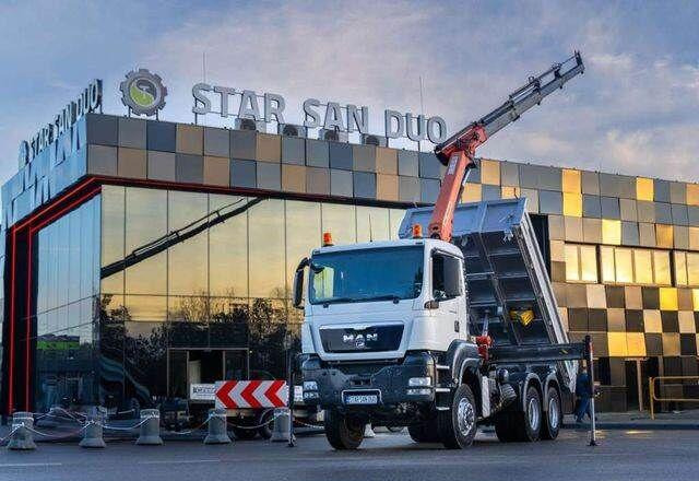 MAN TGS 26.360 6x6 PALFINGER PK 18001 EH Crane Kipe - Tipper, Crane truck: picture 1 MAN TGS 26.360 6x6 PALFINGER PK 18001 EH Crane Kipe - Tipper, Crane truck: picture 1