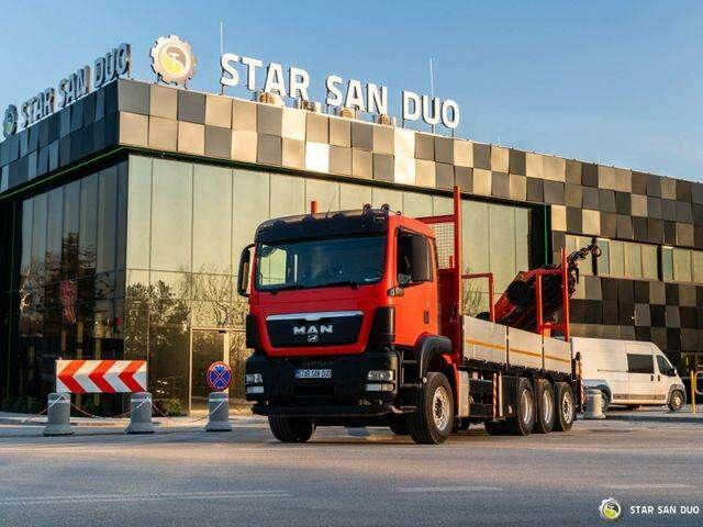 Dropside/ Flatbed truck, Crane truck MAN TGS 35.400: picture 9