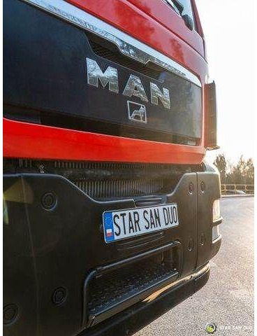 Dropside/ Flatbed truck, Crane truck MAN TGS 35.400: picture 12
