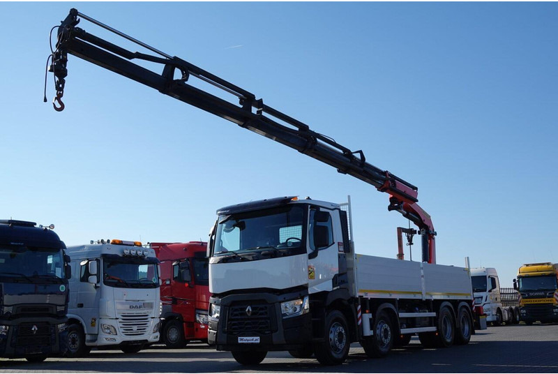 Renault C 430 / 8x4 / SKRZYNIOWY 7 M + HDS PALFINGER 33002 -wysów: 14,5 - Dropside/ Flatbed truck, Crane truck: picture 2 Renault C 430 / 8x4 / SKRZYNIOWY 7 M + HDS PALFINGER 33002 -wysów: 14,5 - Dropside/ Flatbed truck, Crane truck: picture 2