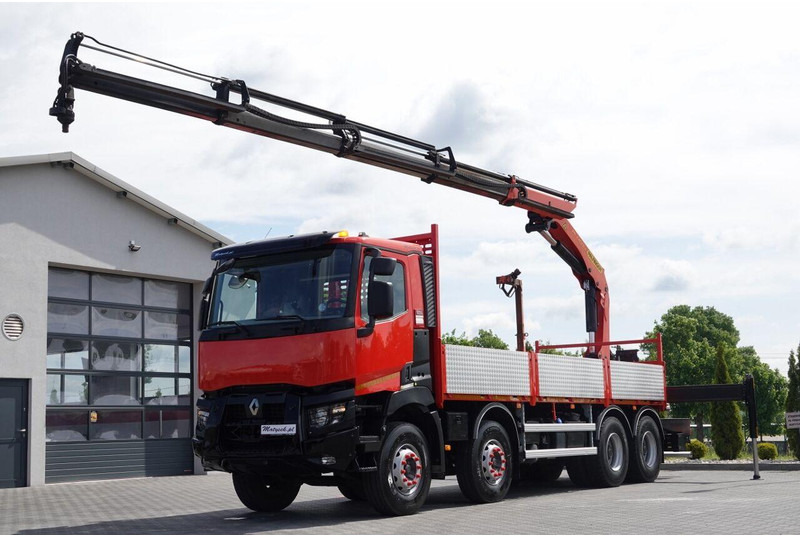 Renault C 430 / 8x4 / SKRZYNIOWY 7 M + HDS PALFINGER PK 24001-K C / WYSÓ - Dropside/ Flatbed truck, Crane truck: picture 2 Renault C 430 / 8x4 / SKRZYNIOWY 7 M + HDS PALFINGER PK 24001-K C / WYSÓ - Dropside/ Flatbed truck, Crane truck: picture 2