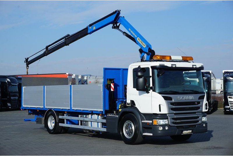Scania P 250 / ACC / SKRZYNIOWY + HDS + WINDA / PALFINGER PK 12 002 - E - Dropside/ Flatbed truck, Crane truck: picture 2 Scania P 250 / ACC / SKRZYNIOWY + HDS + WINDA / PALFINGER PK 12 002 - E - Dropside/ Flatbed truck, Crane truck: picture 2