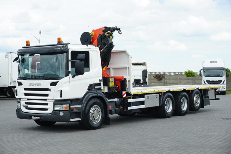 Scania P 420 / 8 X 4 / TRIDEM / SKRZYNIOWY + HDS / PALFINGER PK 26002 / - Dropside/ Flatbed truck, Crane truck: picture 2 Scania P 420 / 8 X 4 / TRIDEM / SKRZYNIOWY + HDS / PALFINGER PK 26002 / - Dropside/ Flatbed truck, Crane truck: picture 2