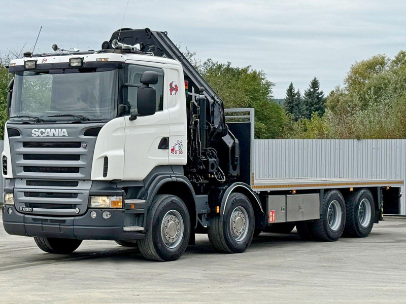 Scania R 620*PLATFORM 6,45m*HIAB 600 E - 9 + FUNK / 8x4 - Dropside/ Flatbed truck, Crane truck: picture 3 Scania R 620*PLATFORM 6,45m*HIAB 600 E - 9 + FUNK / 8x4 - Dropside/ Flatbed truck, Crane truck: picture 3