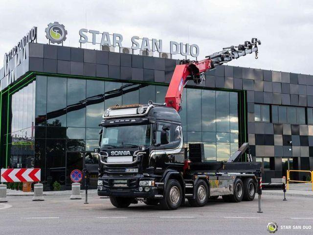 Scania R580 8x4 HMF 5020-K6, JOAB L20 5200AK Hooklift - Hook lift truck, Crane truck: picture 3 Scania R580 8x4 HMF 5020-K6, JOAB L20 5200AK Hooklift - Hook lift truck, Crane truck: picture 3