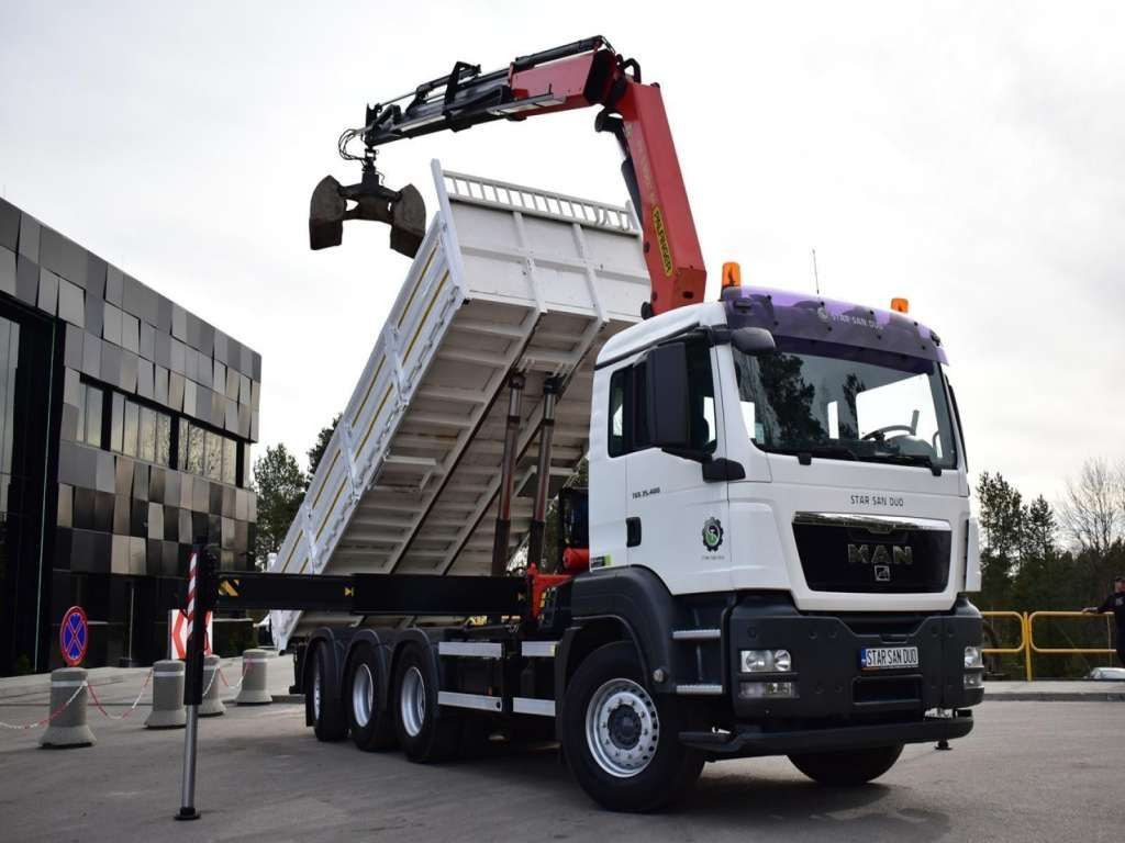 Tipper MAN  TGS 35.400 8X4 PALFINGER PK 33002 CRANE KIPPER: picture 10