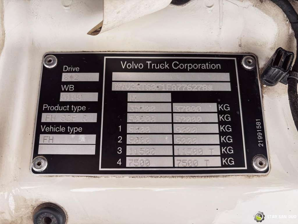 Crane truck Volvo  FH 550 8x2 HMF 8520 FLY JIB Winch Crane Euro 6: picture 27