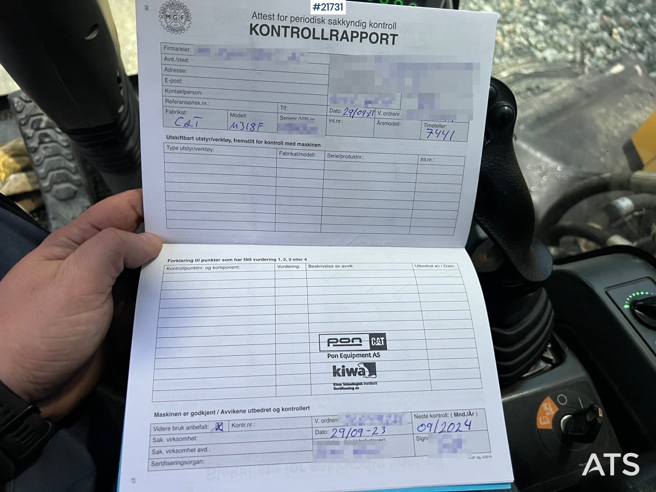 Wheel excavator CAT M318F Hjulmaskin m/ oilquick og tannskuffe: picture 45