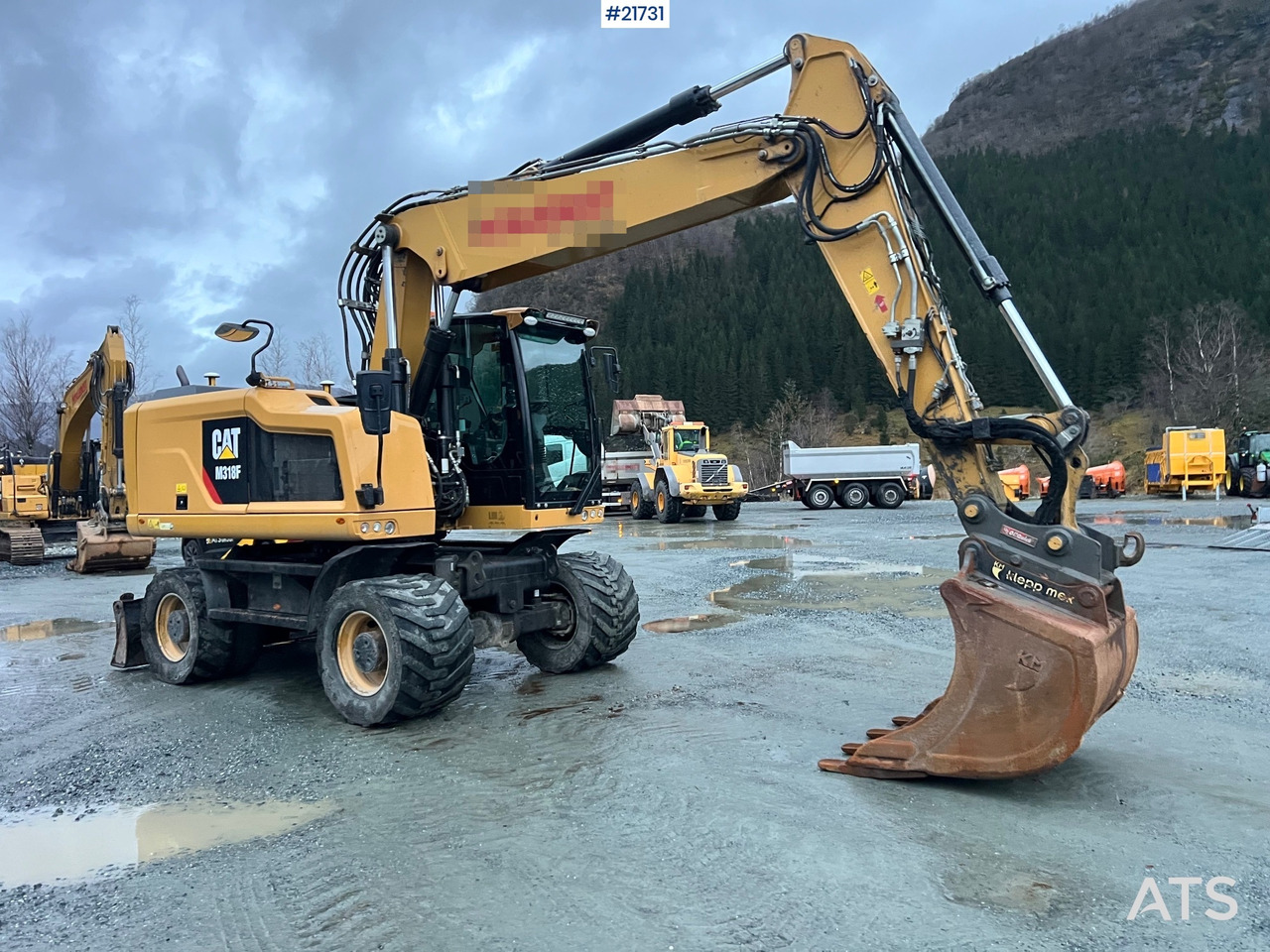 Wheel excavator CAT M318F Hjulmaskin m/ oilquick og tannskuffe: picture 7