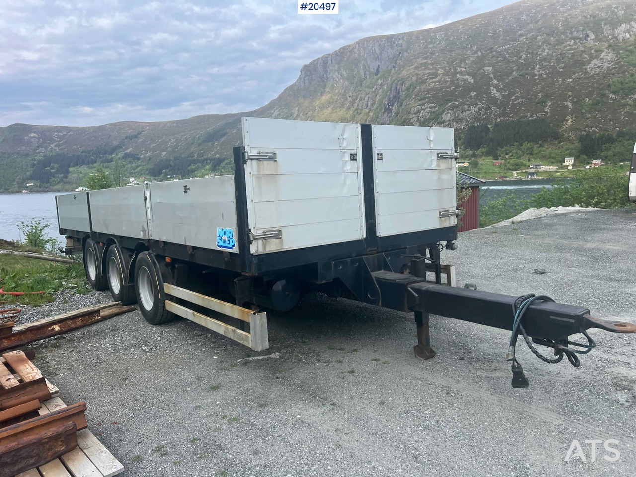 Dropside/ Flatbed trailer Nor-Slep 3 Akslet: picture 9