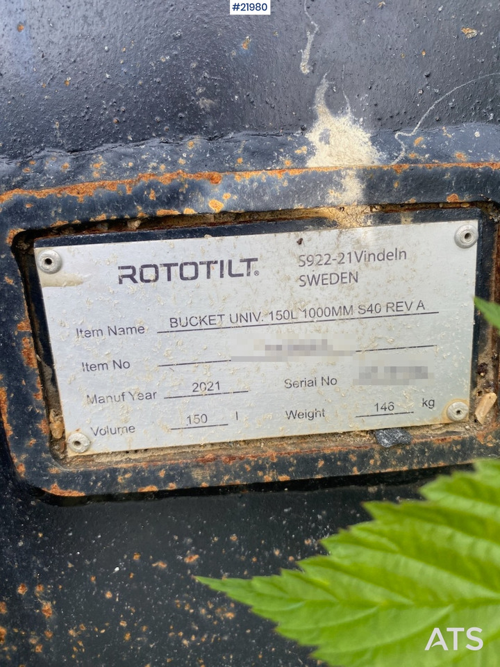 Rototilt S40 feste - Bucket: picture 4 Rototilt S40 feste - Bucket: picture 4