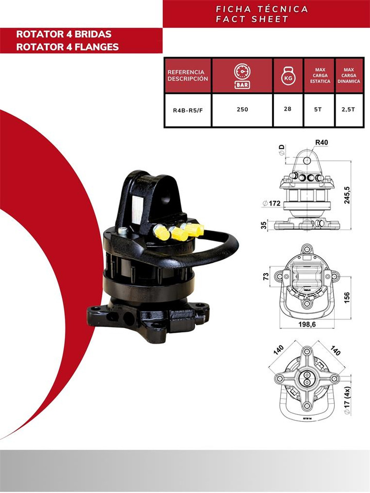 320-Liter Clamshell Bucket with Rotator and Couple OF-B320-RAI - Clamshell bucket for Loader crane: picture 4 320-Liter Clamshell Bucket with Rotator and Couple OF-B320-RAI - Clamshell bucket for Loader crane: picture 4