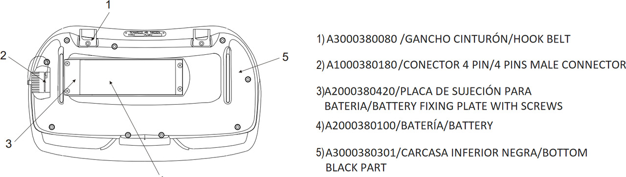 4 pins male connector with closing cap Scanreco G1 - Electrical system for Loader crane: picture 5 4 pins male connector with closing cap Scanreco G1 - Electrical system for Loader crane: picture 5