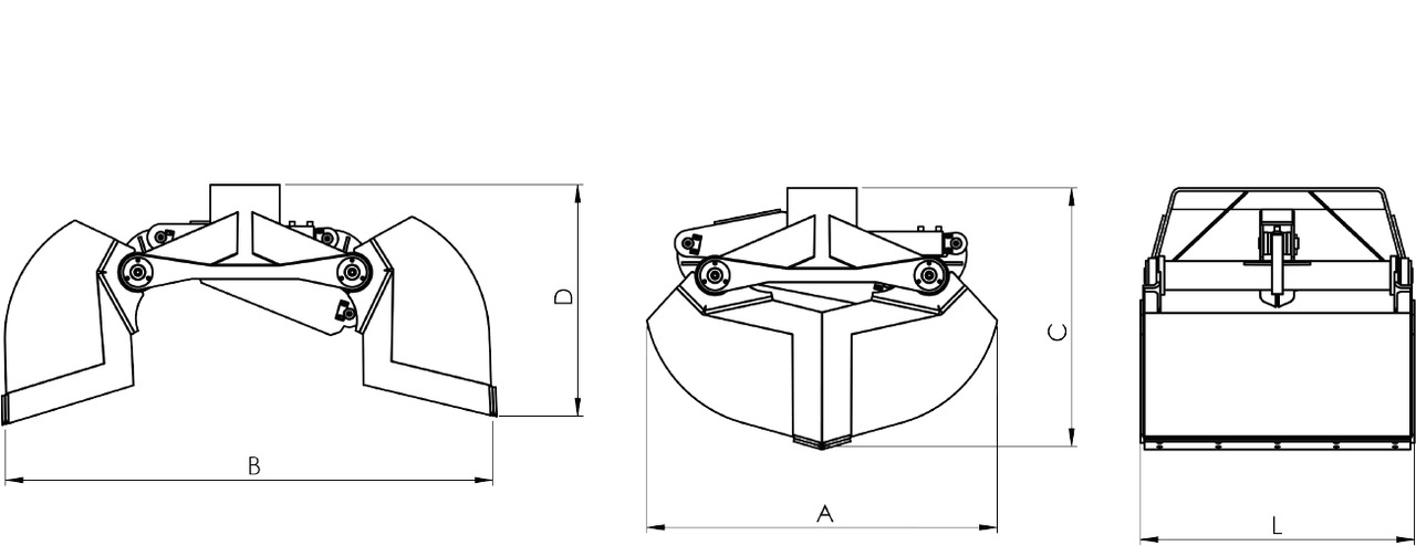 Clamshell bucket for digging BV-M 500 - Clamshell bucket for Loader crane: picture 4 Clamshell bucket for digging BV-M 500 - Clamshell bucket for Loader crane: picture 4