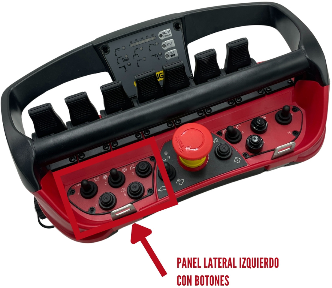 Left lateral panel with buttons radio remote Scanreco RC400 - Electrical system for Loader crane: picture 3 Left lateral panel with buttons radio remote Scanreco RC400 - Electrical system for Loader crane: picture 3
