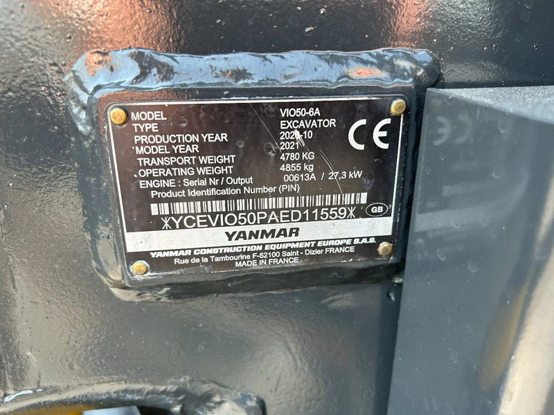 Yanmar VI 050-6 Mini graver - Mini excavator: picture 5 Yanmar VI 050-6 Mini graver - Mini excavator: picture 5
