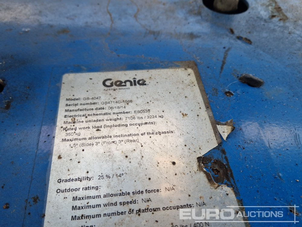 Aerial platform 2014 Genie GS-4047: picture 16