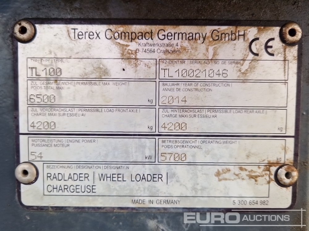 Wheel loader 2014 Terex TL100: picture 32