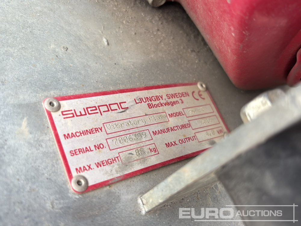 Vibratory plate 2016 Swepac FR85: picture 14