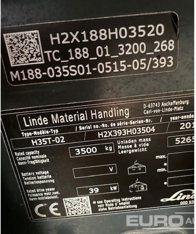 2017 Linde H35T-02 - Forklift: picture 3 2017 Linde H35T-02 - Forklift: picture 3