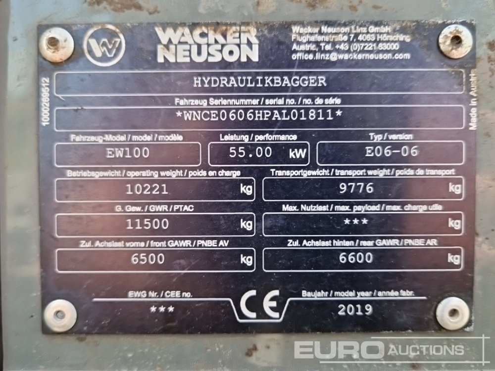 Wheel excavator 2019 Wacker Neuson EW100: picture 40