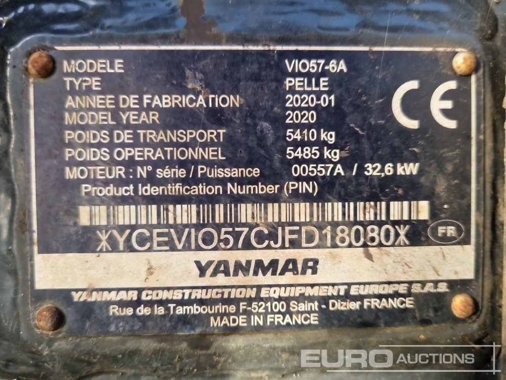 Mini excavator 2020 Yanmar ViO57-6A: picture 40 Mini excavator 2020 Yanmar ViO57-6A: picture 40