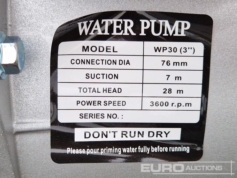 Water pump Unused LHR-TWP80 3" Semi Trash Water Pump: picture 10 Water pump Unused LHR-TWP80 3" Semi Trash Water Pump: picture 10