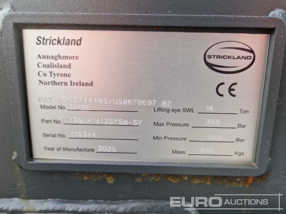 Quick coupler Unused Strickland S-Lock Coupler to suit Hitachi ZX130: picture 9