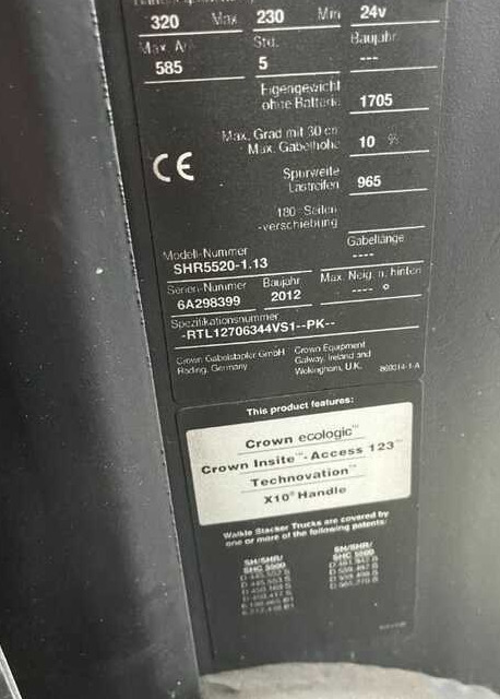 Crown SHR5520-1.13 - Stacker: picture 4 Crown SHR5520-1.13 - Stacker: picture 4