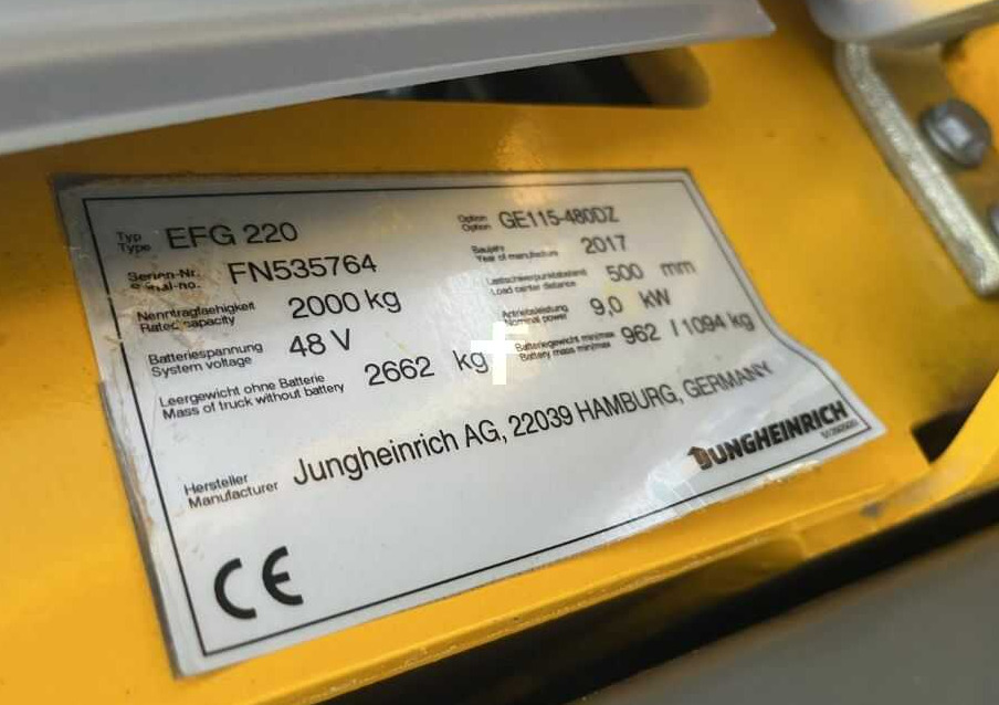 Jungheinrich EFG220 - Electric forklift: picture 4 Jungheinrich EFG220 - Electric forklift: picture 4
