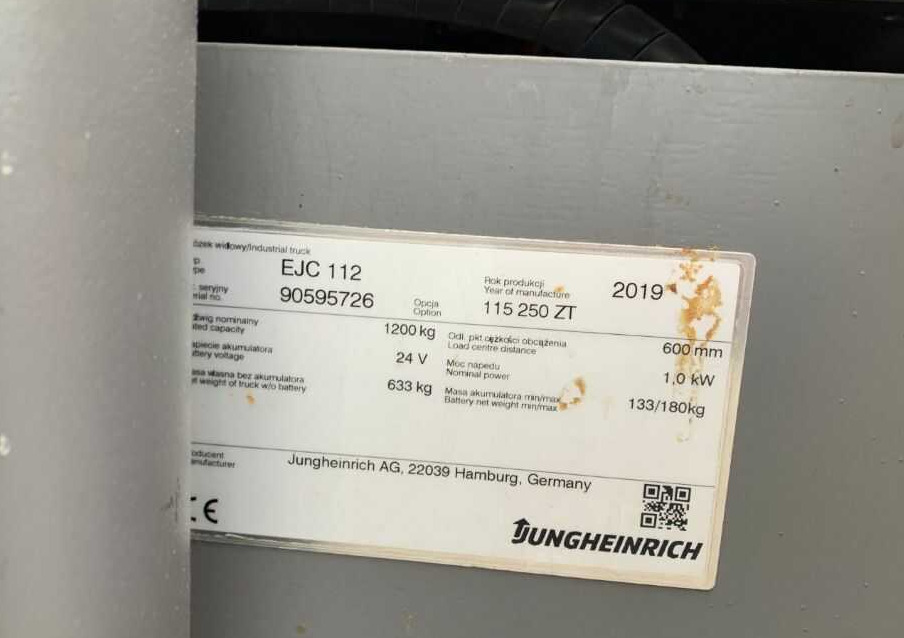 Jungheinrich EJC112 - Stacker: picture 4 Jungheinrich EJC112 - Stacker: picture 4