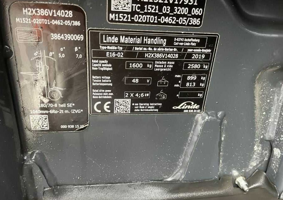 Linde E16-02 - Electric forklift: picture 4 Linde E16-02 - Electric forklift: picture 4
