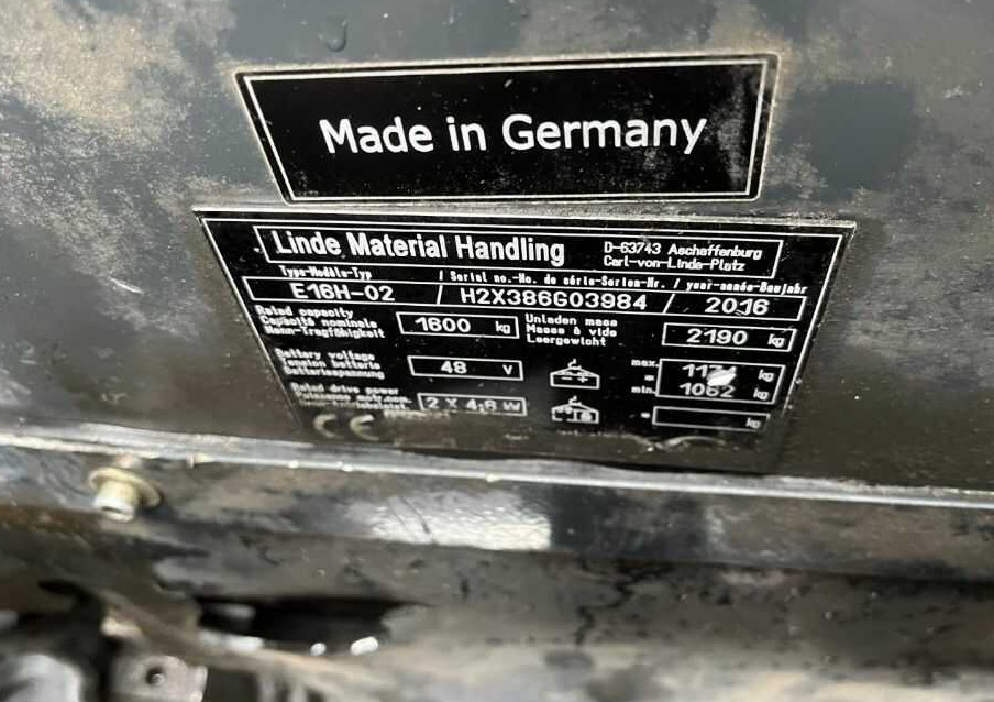 Linde E16H-02 - Electric forklift: picture 4 Linde E16H-02 - Electric forklift: picture 4