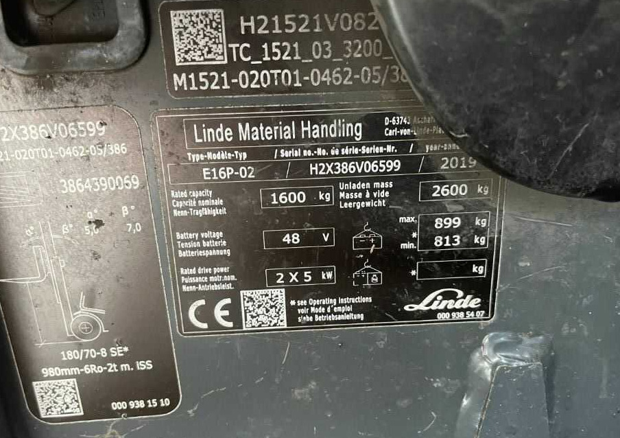 Linde E16P-02 - Electric forklift: picture 4 Linde E16P-02 - Electric forklift: picture 4